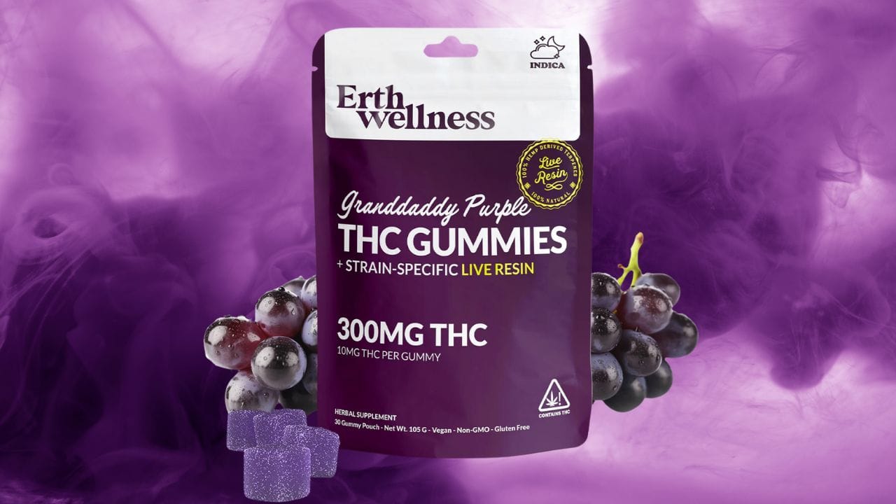 Erth Wellness Δ9 THC Gummies Granddaddy Purple Live Resin Indica: Unlock the Power of Pure Relaxation - Here's How!