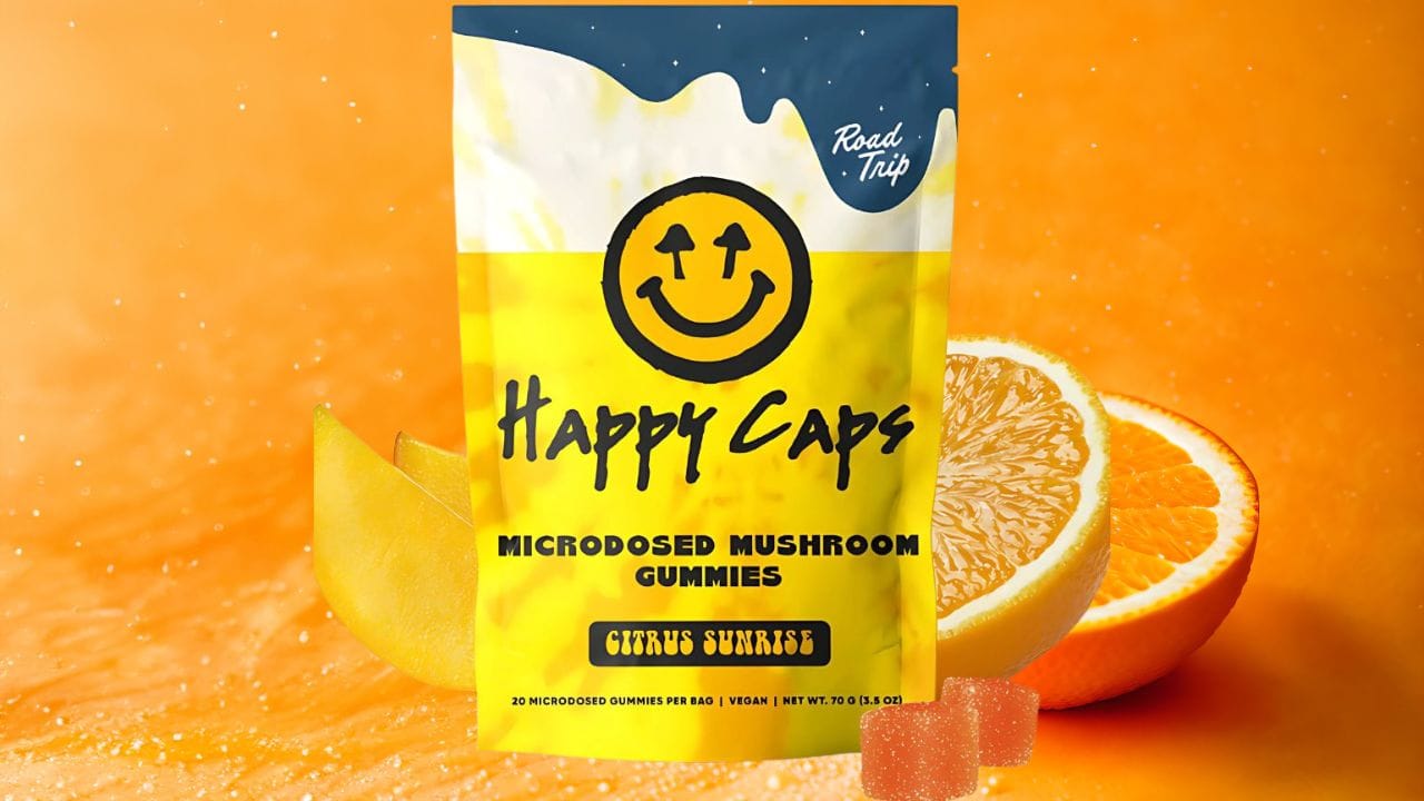 Road Trip x Happy Caps Microdosed Gummies + Functional Mushrooms- Citrus Sunrise Review